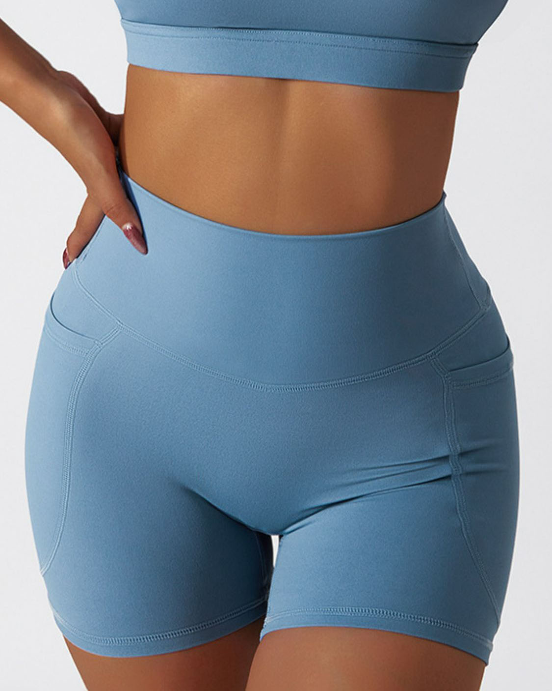 Quick-Dry Biker Shorts with Pockets