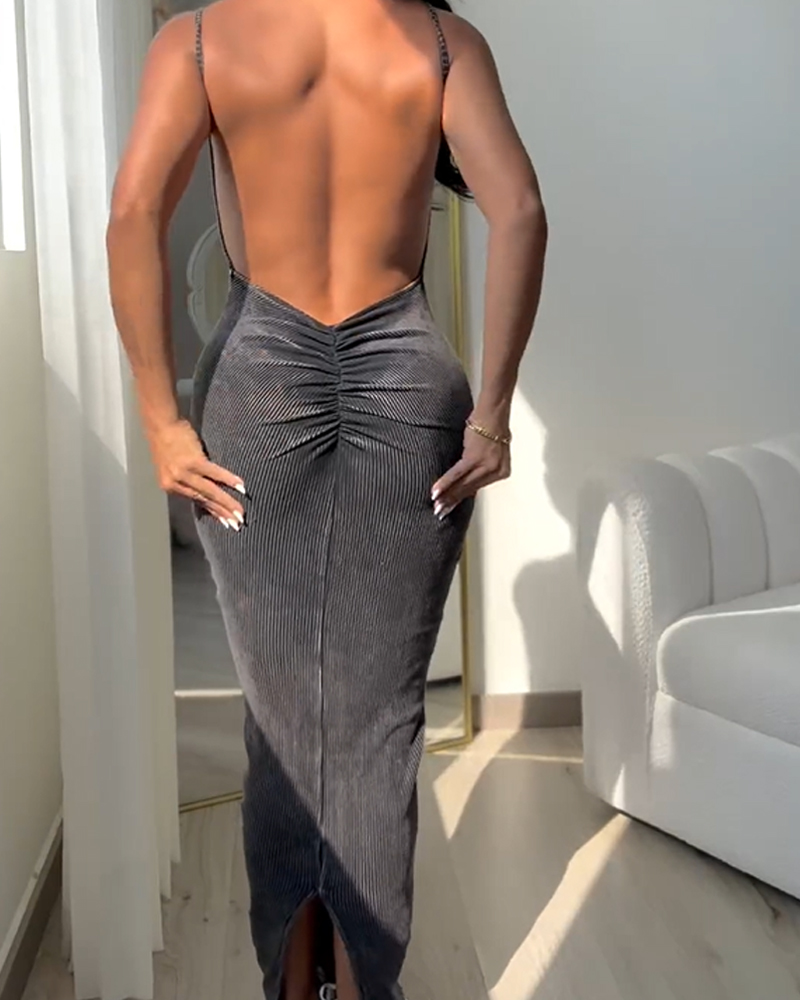 Beautiful Back And Hip-Hugging Dress