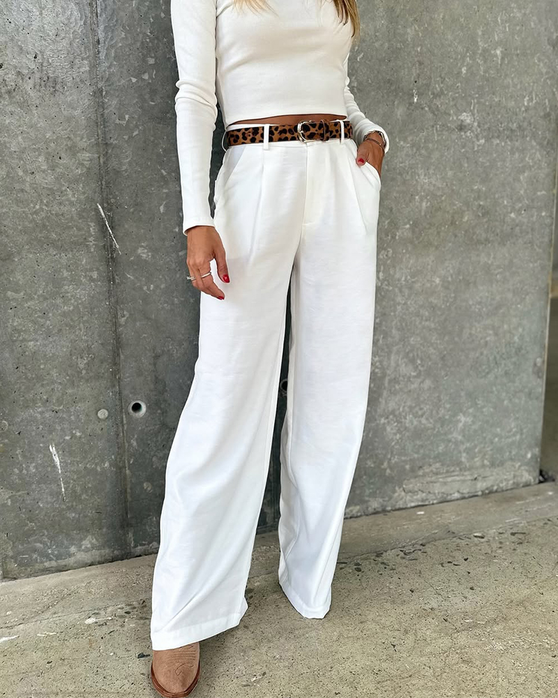 Fashionable And Versatile High Waist Casual Pants