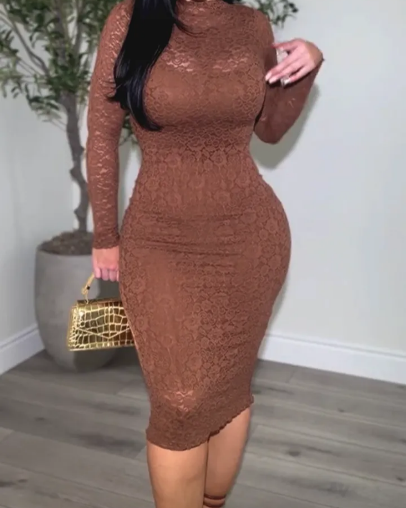 Slim Lace Skirt Suit