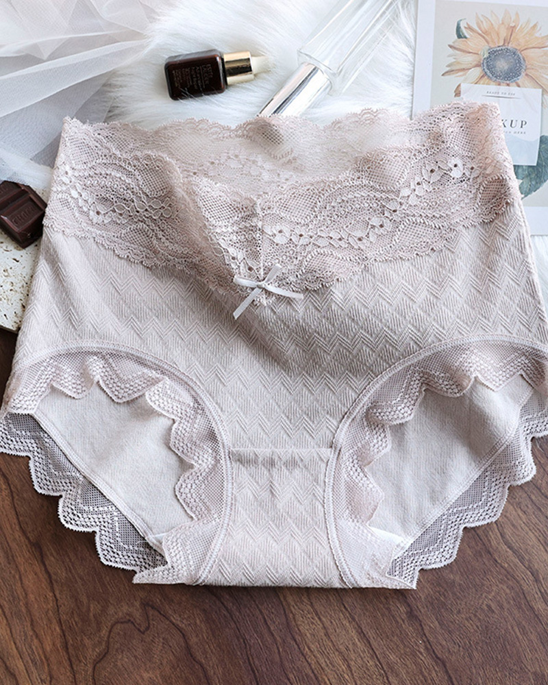 Lyocell Lace High-Waisted Antibacterial Panties