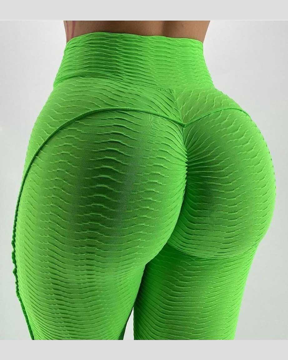 Tummy Control Anti Cellulite Ruched Butt Lift Textured Leggings