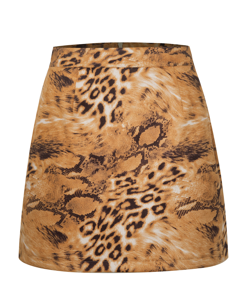 Leopard Print Sexy Hip Skirt