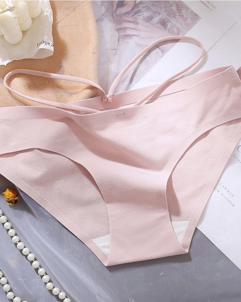 Sexy Slim Cotton Crotch Panties With Breathable Straps