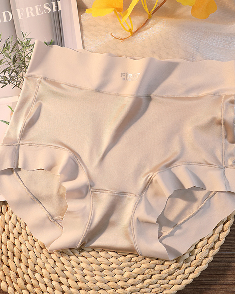 High Waist Tummy Control Silk Antibacterial Crotch Underwear