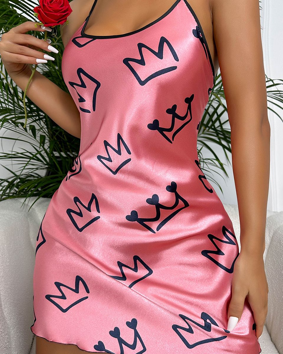 Ice Silk Suspender Nightdress