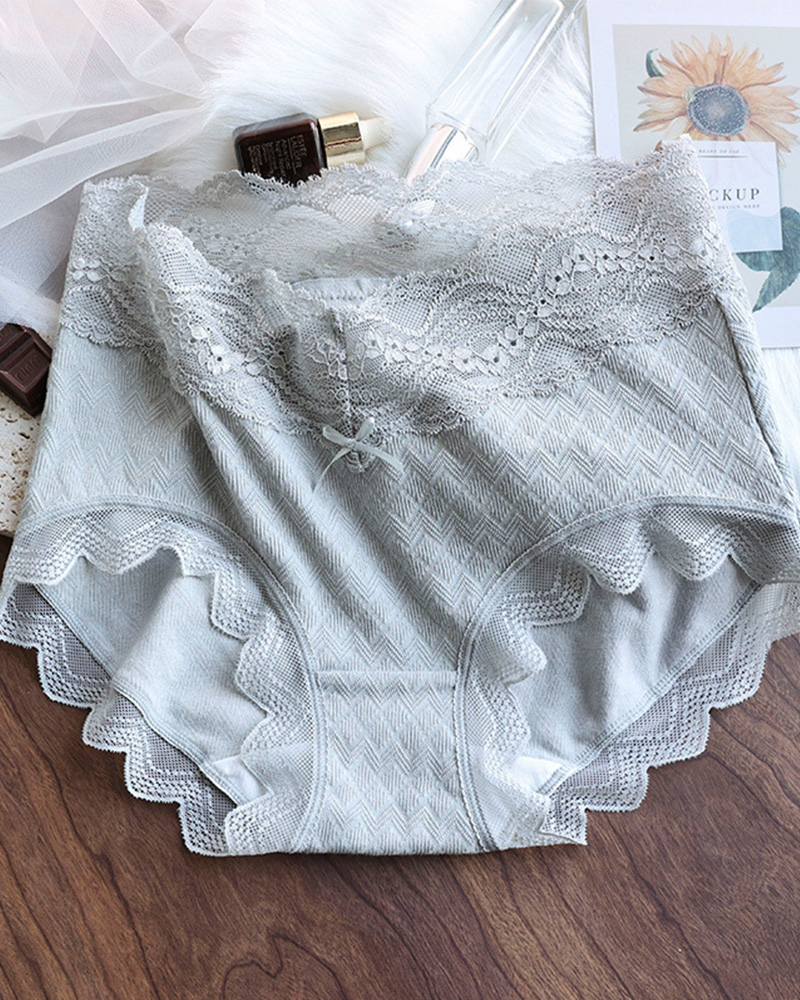 Lyocell Lace High-Waisted Antibacterial Panties