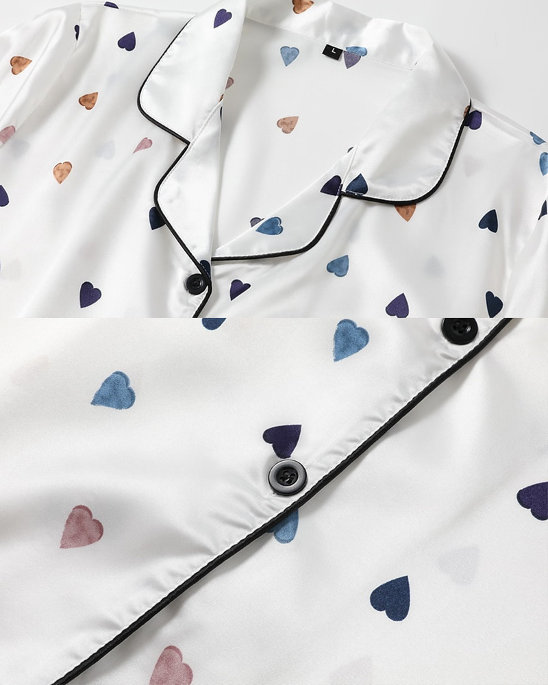 Love Imitation Silk Home Suit