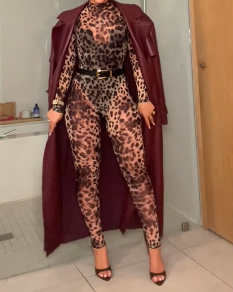 Leopard Print Sexy Jumpsuit