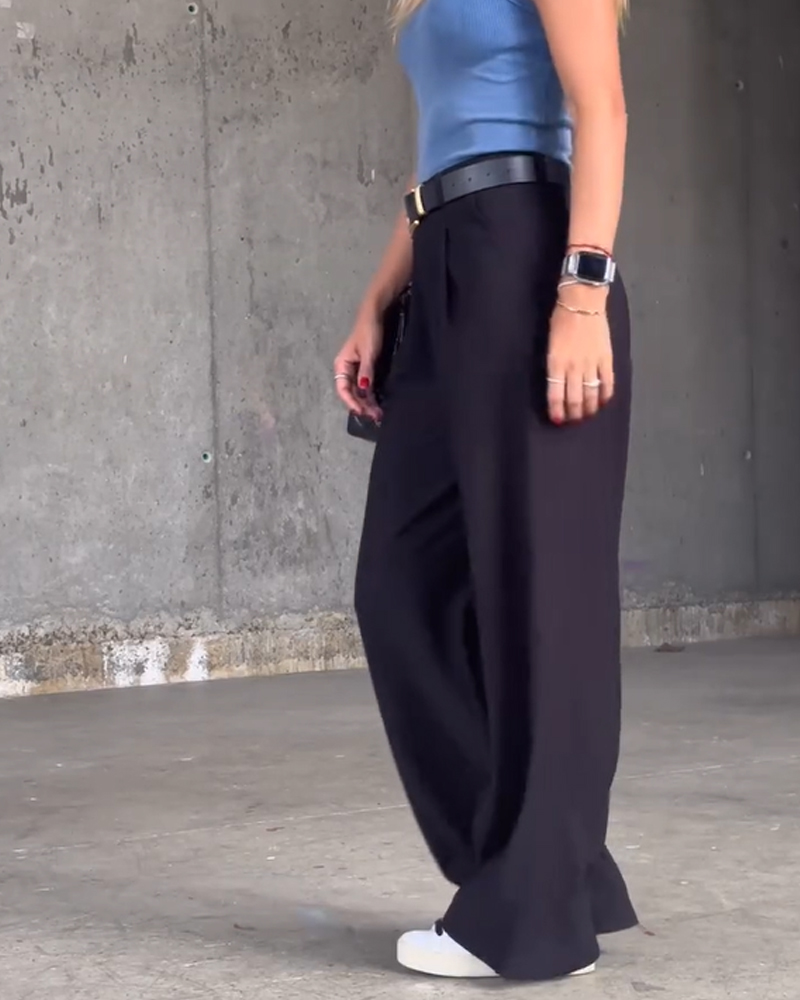 Fashionable And Versatile High Waist Casual Pants